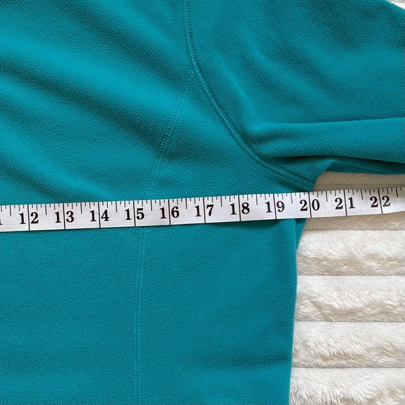 EDDIE BAUER Quarter Zip Fleece Sweatshirt Teal Womens Medium - Picture 6 of 8